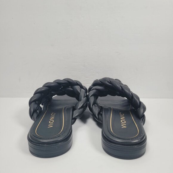 Vionic Kalina Women's Black Braided Slide Sandals US Size 8.5 - Picture 4 of 8